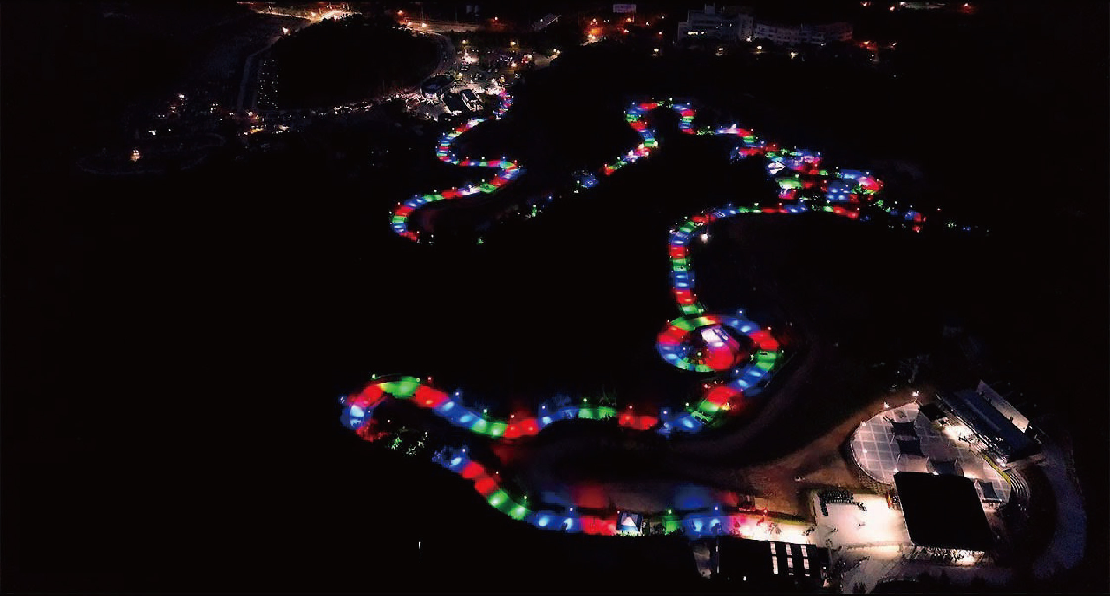 Night Luge  in Tongyeong, Korea